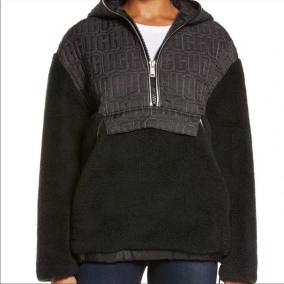 UGG Iggy Sherpa Half Zip Pullover Sweater - Picture 1 of 6